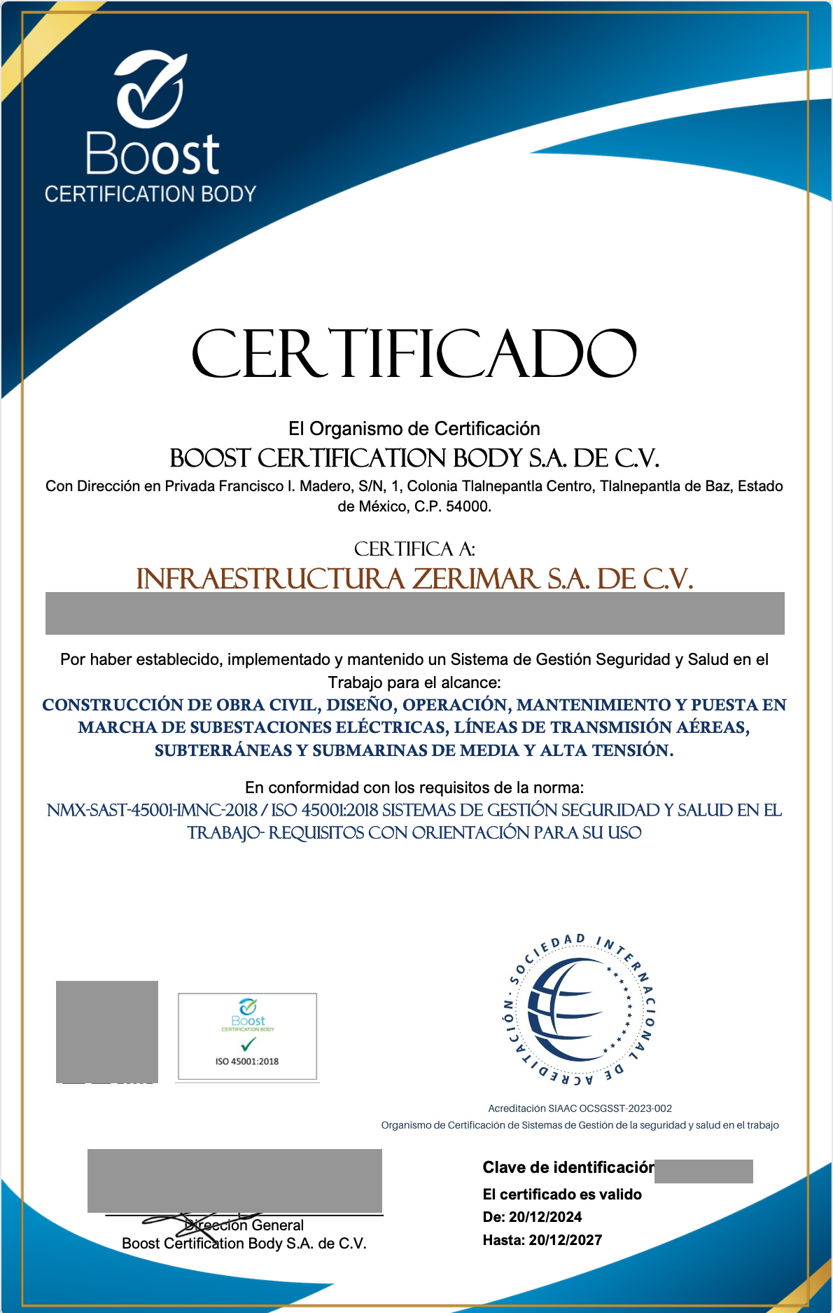 Certificación ISO 18001